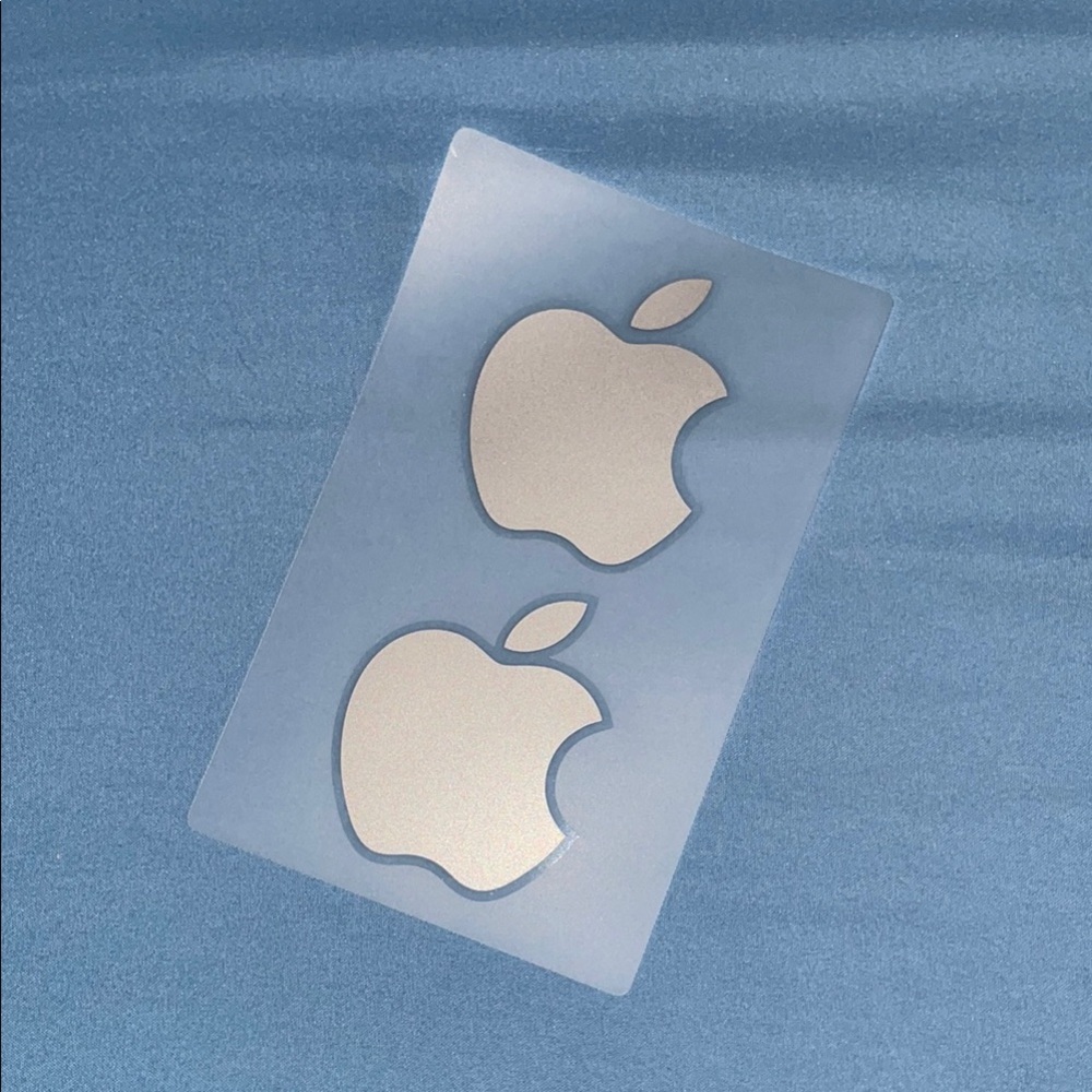 Apple Logo Stickers in Silver